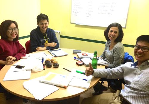 Étudiants de l'Academia Contacto Madrid